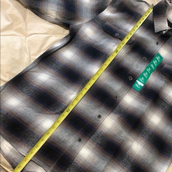 JACHS, Men's Black and Gray Plaid Shirt, NWT - Picture 9 of 10